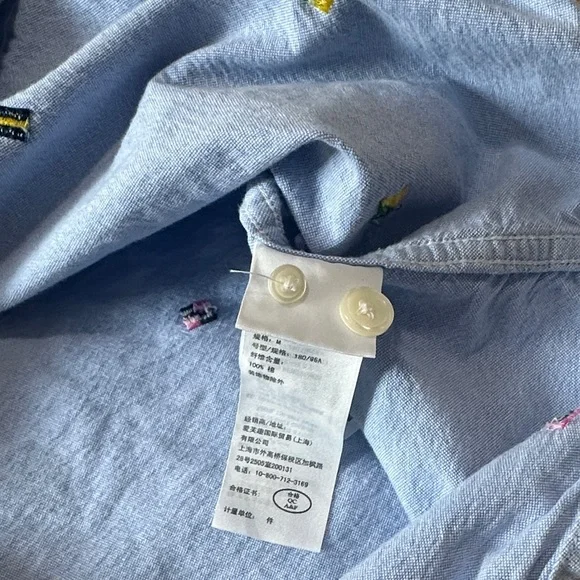 Abercrombie & Fitch Light Blue Shirt with Multicolor Accents - Picture 5 of 9